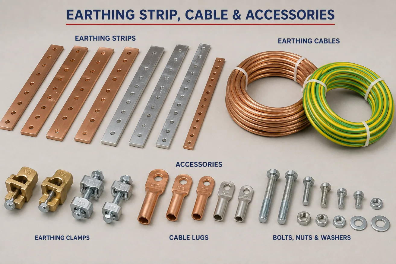 Earthing strip cable clamps and lugs supplier NCR